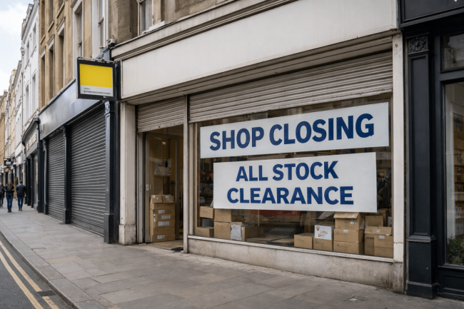 shop closing down on highstreet shop closing down on highstreet